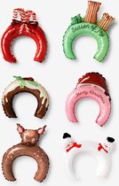 Haarbanden van folieballon kerst- kerstbanden - christmas - diadeem - 6 stuks