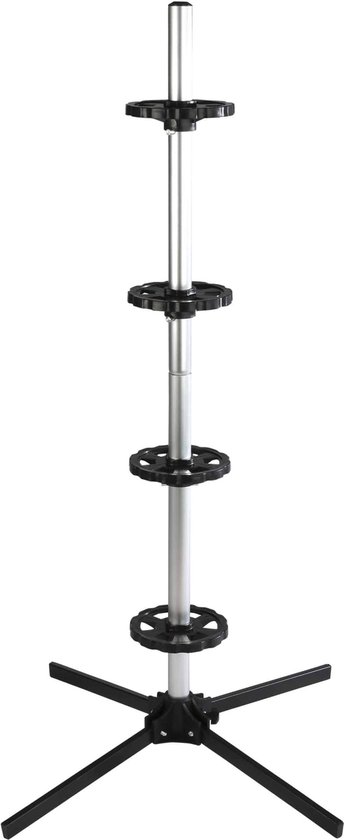 Duitse Velgenhouder Zilver Velgenstandaarden Set Van 5 – Voor Een Perfecte Presentatie ABS Velgen Standaard 20.8cm