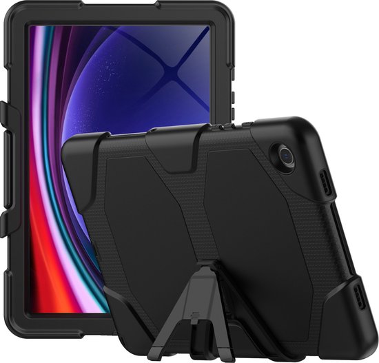 Tablet Hoes geschikt voor Samsung Galaxy Tab A9 Plus (2023) - Extreme Armor Case - Zwart