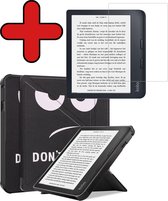 Hoesje Geschikt voor Kobo Libra 2 Hoesje Luxe Bescherm Case Met Screenprotector - Hoes Geschikt voor Kobo Libra 2 Hoes Book Cover - Don't Touch Me