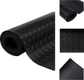 vidaXL Rubberen Mat - 2x1m - Anti-slip - zwart - 3mm dik - ideaal voor diverse toepassingen - Vloer