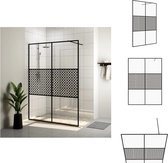 vidaXL Inloopdouchescherm - Transparant glas - 139-140 x 195 cm - Verstelbaar frame - 5 mm ESG-glas - Douchewand