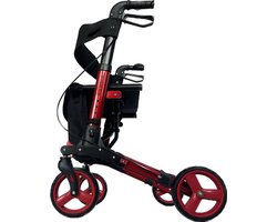 2020 Aluminium Rollator 3.0 * dubbel opvouwbaar (Fire-Red) * 6,2 KG!