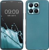kwmobile telefoonhoesje geschikt voor HONOR X6a - Hoesje voor smartphone - Back cover in Metallic carabisch blauw