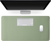 kwmobile bureau onderlegger van imitatieleer - 60 x 30 cm - Voor muis, toetsenbord, laptop - Bureaumat in pastelgroen