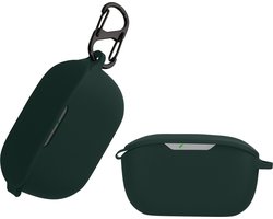 kwmobile Hoes geschikt voor JBL WAVE BUDS - Siliconen cover voor oordopjes in donkergroen