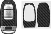 kwmobile 2 x autosleutel folie geschikt voor Audi Q5 / A8L / A8 / A7 / A5 / A4L Sleutel - Sleutel bescherming auto - zwart Carbon design