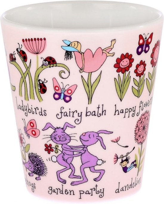 Geheime tuin kinder servies set melamine (vakjesbord + bekertje + lepel & vork) - Tyrrell Katz van Tyrrell Katz — afbeelding 3