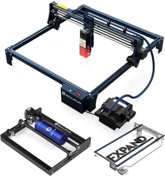 Fiber Laser 30W Fiber Lasergraveerder Laser Graveermachine met roterende Roller 2000mm/s 1064nm Laser Engraver Graveerapparaat Voor Metaal Sieraden Koper Aluminium Staal etc.(Area 150 * 150mm