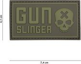101 Inc Embleem 3D Pvc Gun Slinger Skull Groen 17026