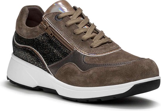 Xsensible -Dames - taupe donker - sneakers