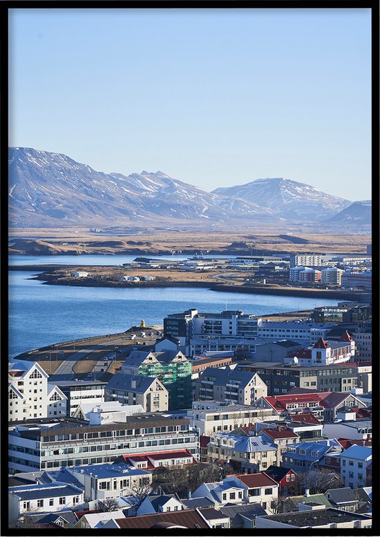 Poster Reykjavik - Natuur poster - 30x40 cm - Exclusief lijst - WALLLL