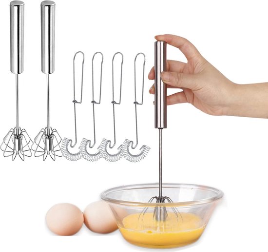 Foto: Stainless steel spiral brush whisk 6 pieces mixer milk frother mini whisk for mixing whipping stirring kitchen utensils