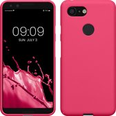 kwmobile telefoonhoesje geschikt voor Google Pixel 3 - Hoesje voor smartphone - Back cover in neon roze