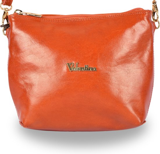 Vibrant Oranje Lederen Crossbody Tas | Ideaal voor Koningsdag Festiviteiten | Stijlvol & Praktisch | Perfect voor Festivalgangers