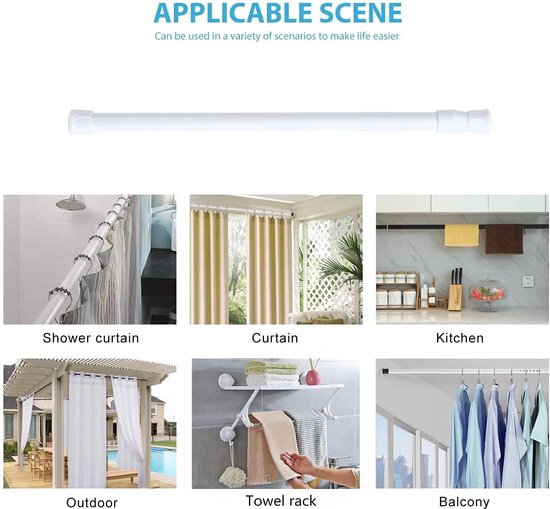 Douchegordijnstang bol