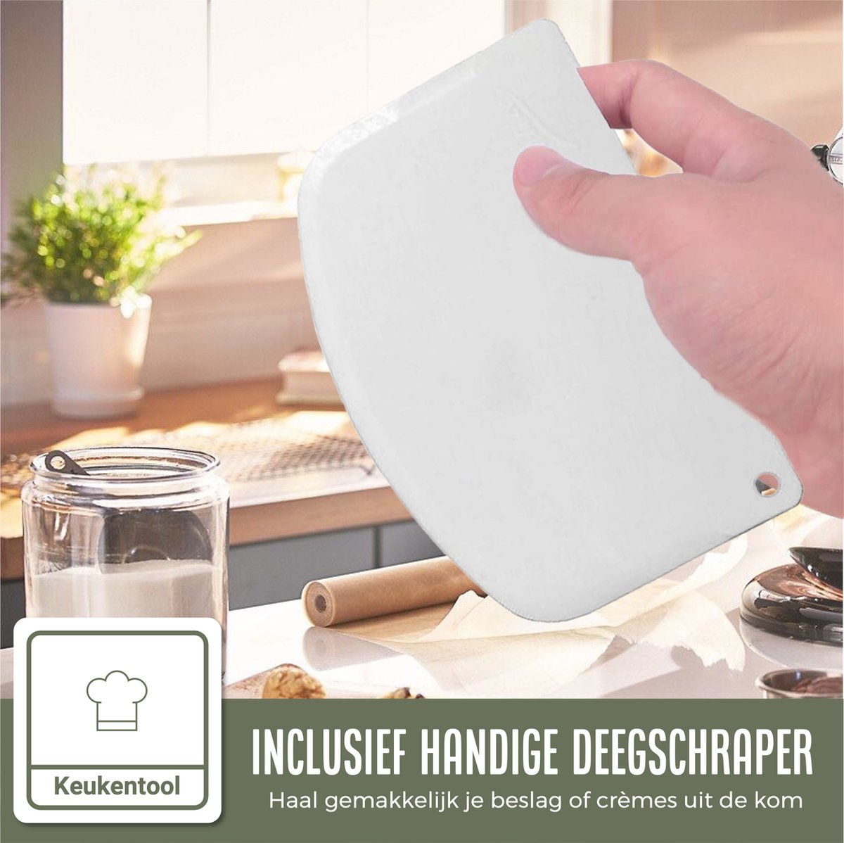 COOCK 6-delige Bakvorm Set - Springvorm - Taartvorm met Antiaanbaklaag - 12 tot 28 Cm Diameter -Cakevorm Incl. Deegschaper & E-Book – foto 2