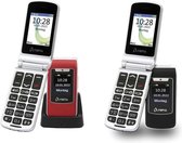 Olympia Mobiele telefoon 4G met grote toets en noodoproeptoets, USB-C-aansluiting, rood