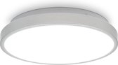 B.K.Licht - LED Badkamerverlichting - plafondlamp met 1 lichtpunt - Ø29cm - IP44 - zilver badkamerlamp - 4000K - 1200Lm - 12W