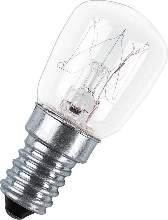 Lampe de four Osram E14 15W 2700K 85lm 230V - Transparent - Dimmable - Lumière Wit chaud - Par boîte de 100 pièces