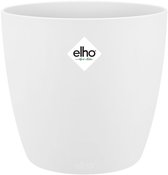 Elho Brussels Rond 20 - Bloempot voor Binnen - 100% Gerecycled Plastic - Ø 20.0 x H 18.7 cm - Wit