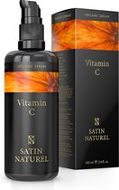 Satin Naturel Bio Vitamine C Serum - Vegan Gezichtsverzorging met Hyaluronzuur en Aloe Vera, Anti Aging serum voor vrouwen tegen donkere kringen, hydrateert en beschermt gezicht en huid, 100 ml