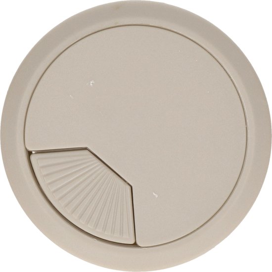 10 Stuks SO-TECH Kunststof Kabeldoorvoeren Lichtgrijs – Voor Bureau Of Muur, Boorgat 60 Mm, Diameter 71 Mm