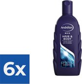 Andrélon Men Hair & Body Shampoo - 300ml - Voordeelverpakking 6 stuks
