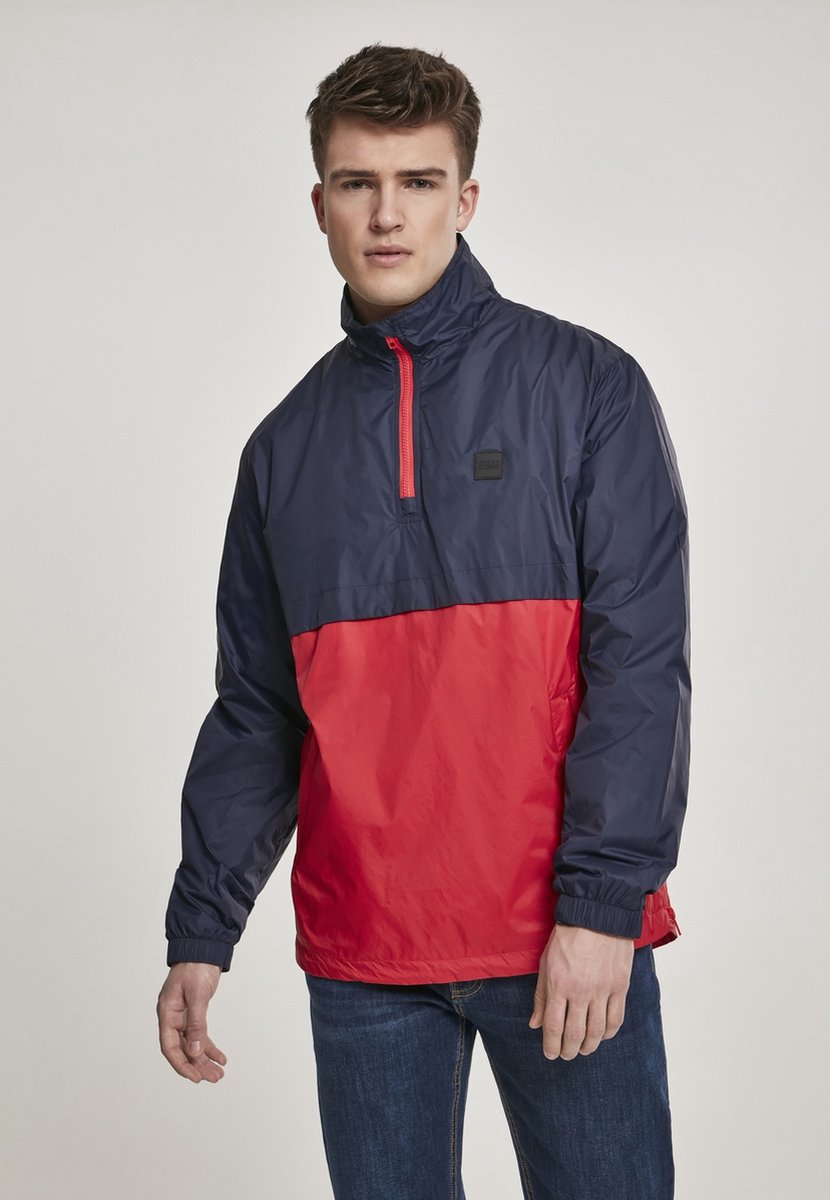 Urban Classics Jacket -XL- Stand Up Collar Pull Over Blauw