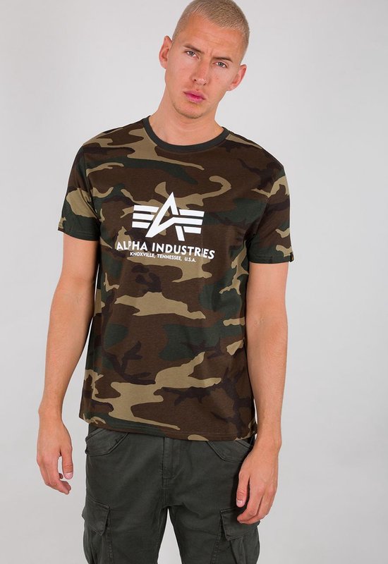 Alpha Industries Basis T-shirt Heren T-shirt Black/Blue