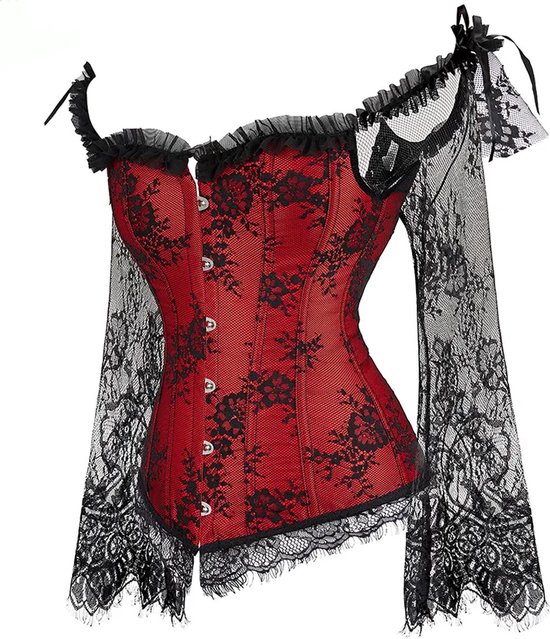 Corset Silhouette Seductiva - Également TAILLE PLUS - S à XXXL - Lingerie corset érotique - Grandes tailles - Manches longues - Costume sexy - Très bonne qualité
