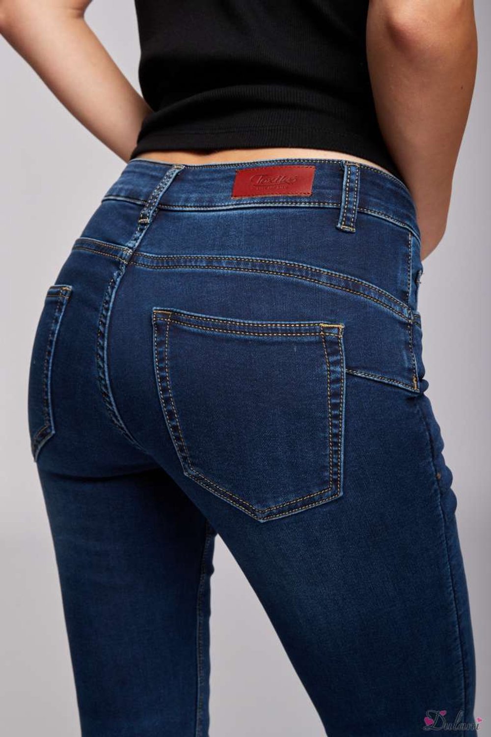 Broek Toxik3 skinny dark jeans met stretch en normale taille dames L