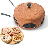 Bol.com Pizzaoven - Gourmet met spatel deegvorm en recepten - 1kg - 1000w - 6 Personen aanbieding