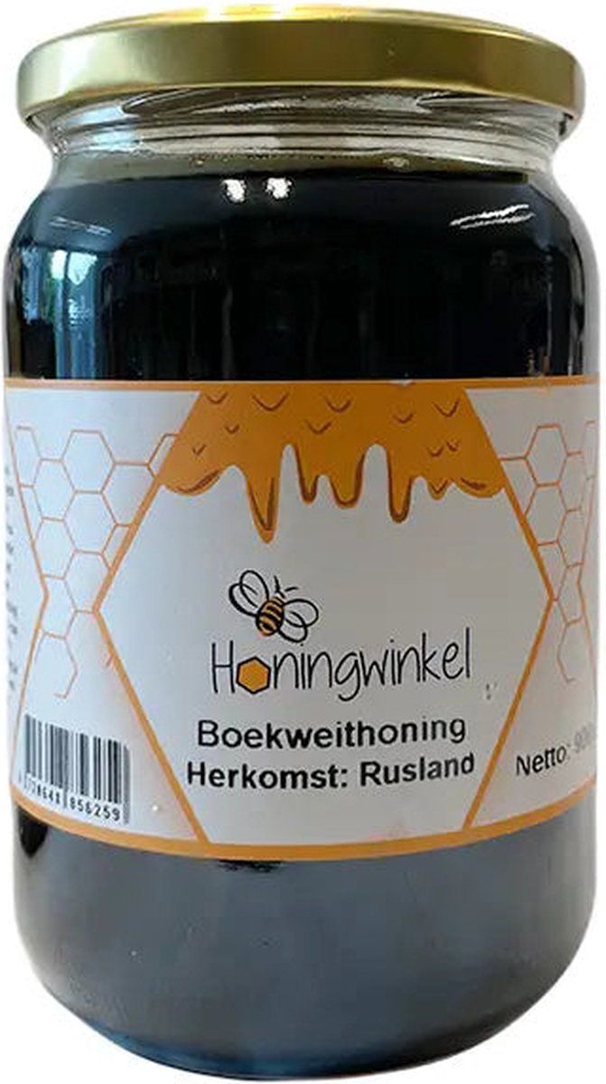 Boekweithoning Rusland 900g Honingwinkel (vloeibaar) - Honing uit Rusland