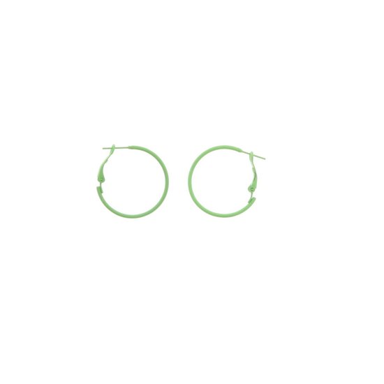 Behave Oorbellen - oorringen - neon - groen - 3 cm