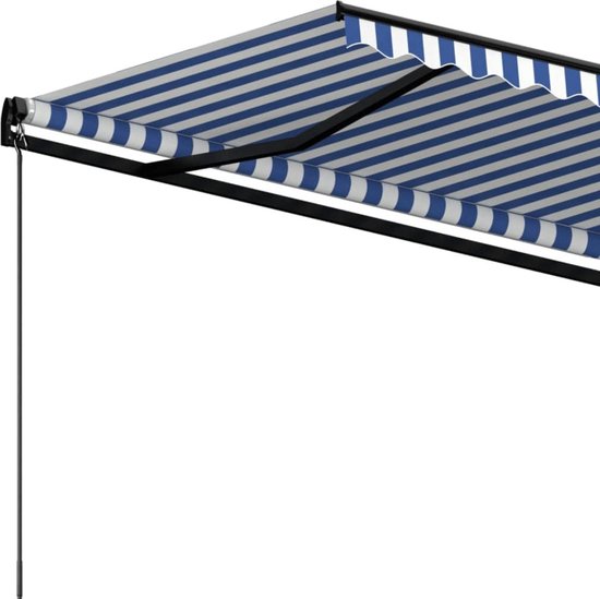 vidaXL Auvent extensible - Auvent extérieur - 500 x 350 cm - Cadre en aluminium - Résistant aux UV et à l'eau - Protection solaire pour fenêtre