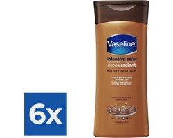 Vaseline Cocoa Radiant Intensive Care Bodylotion - 200 ml - 6 — 6 stuks