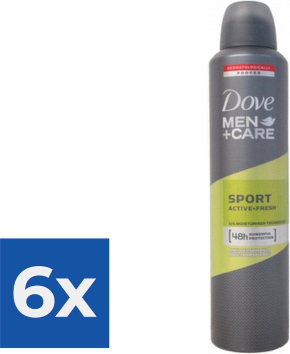 Goedkoopste Deodorant Spray Dove Mens Sport Active Fresh (250 ml) - Voordeelverpakking 6 stuks