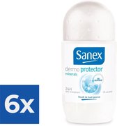 Sanex Dermo Protector Minerals Anti-Transpirant Deodorant Roller 50 ml - Voordeelverpakking 6 stuks