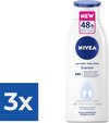 NIVEA Express - 400 ml - Body Lotion - Voordeelverpakking 3 stuks