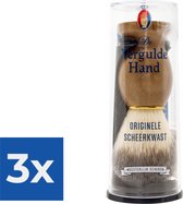 Vergulde Hand Scheerkwast - Voor kappers - Voordeelverpakking 3 stuks