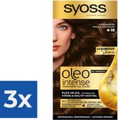 SYOSS Oleo Intense 4-18 Mokkabruin Haarverf - 1 stuk - Voordeelverpakking 3 stuks