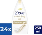 Dove Nourishing Silk Douchecrème - 250 ml - Voordeelverpakking 24 stuks