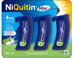 NiQuitin Minizuigtabletten 4 mg - Stoppen met roken - 60 stuks