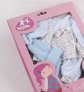 Berjuan Babypopkleding Newborn Meisjes Textiel Blauw/wit