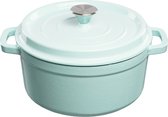 Bol.com Grand Feu - Geëmailleerde gietijzeren braadpan - 35 ltr. - licht blauw aanbieding