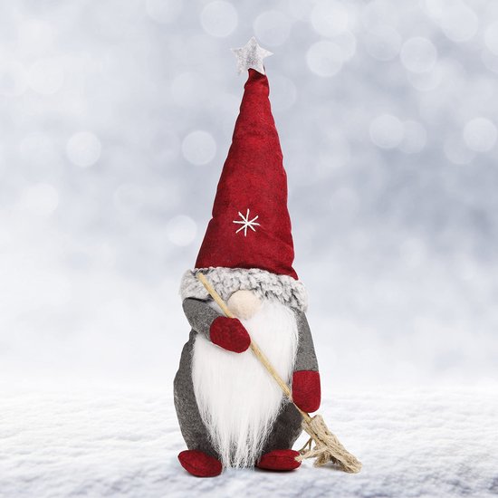 Lutin De Noël Gnome - Yuragim - Rose/gris/blanc/rouge - Décoration
