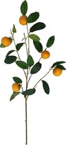 Fruittak sinaasappel. Nep fruit. Kunst tak. Buigbare takken. 95 cm