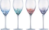 Anton Studio Designs London lot de 4 verres à vin mouchetés colorés 35 CL