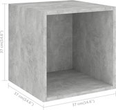 vidaXL-Wandkast-37x37x37-cm-bewerkt-hout-betongrijs